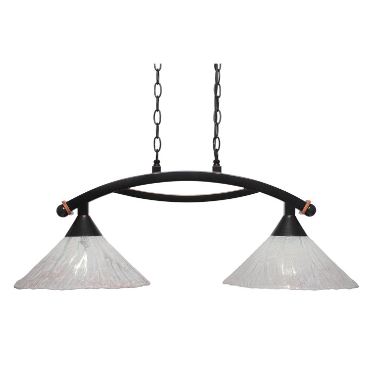 Red Barrel Studio® Eisenhauer 2 Light Black Copper Kitchen Island